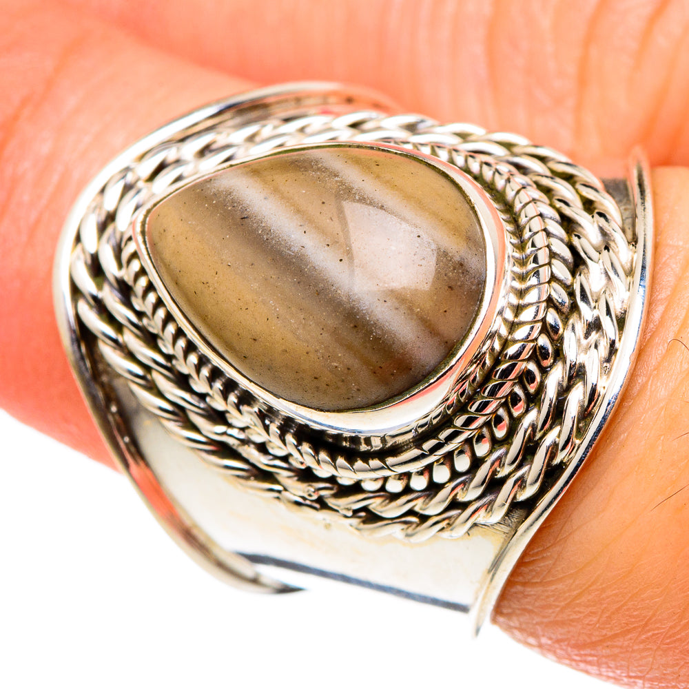 Striped Flint Rings handcrafted by Ana Silver Co - RING96893