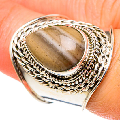 Striped Flint Rings handcrafted by Ana Silver Co - RING96893