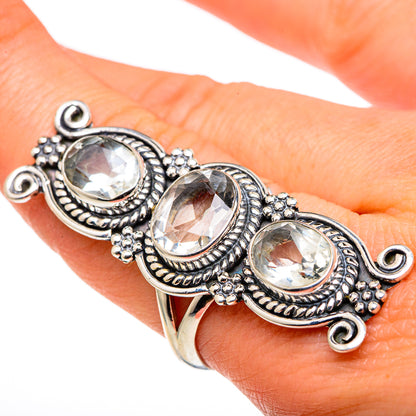 Green Amethyst Rings handcrafted by Ana Silver Co - RING96932