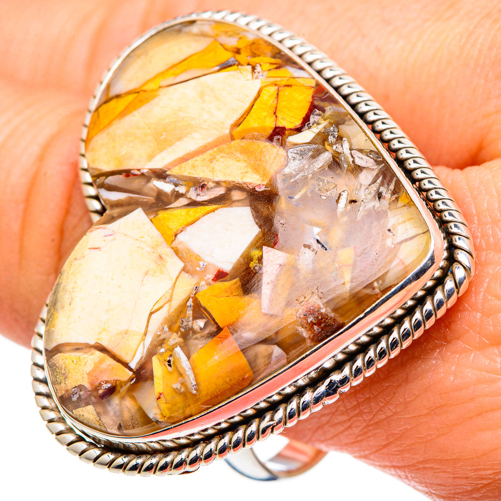 Brecciated Mookaite Rings handcrafted by Ana Silver Co - RING96945