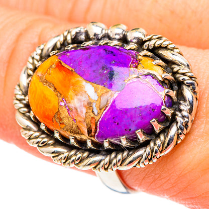 Spiny Oyster Turquoise Rings handcrafted by Ana Silver Co - RING96958