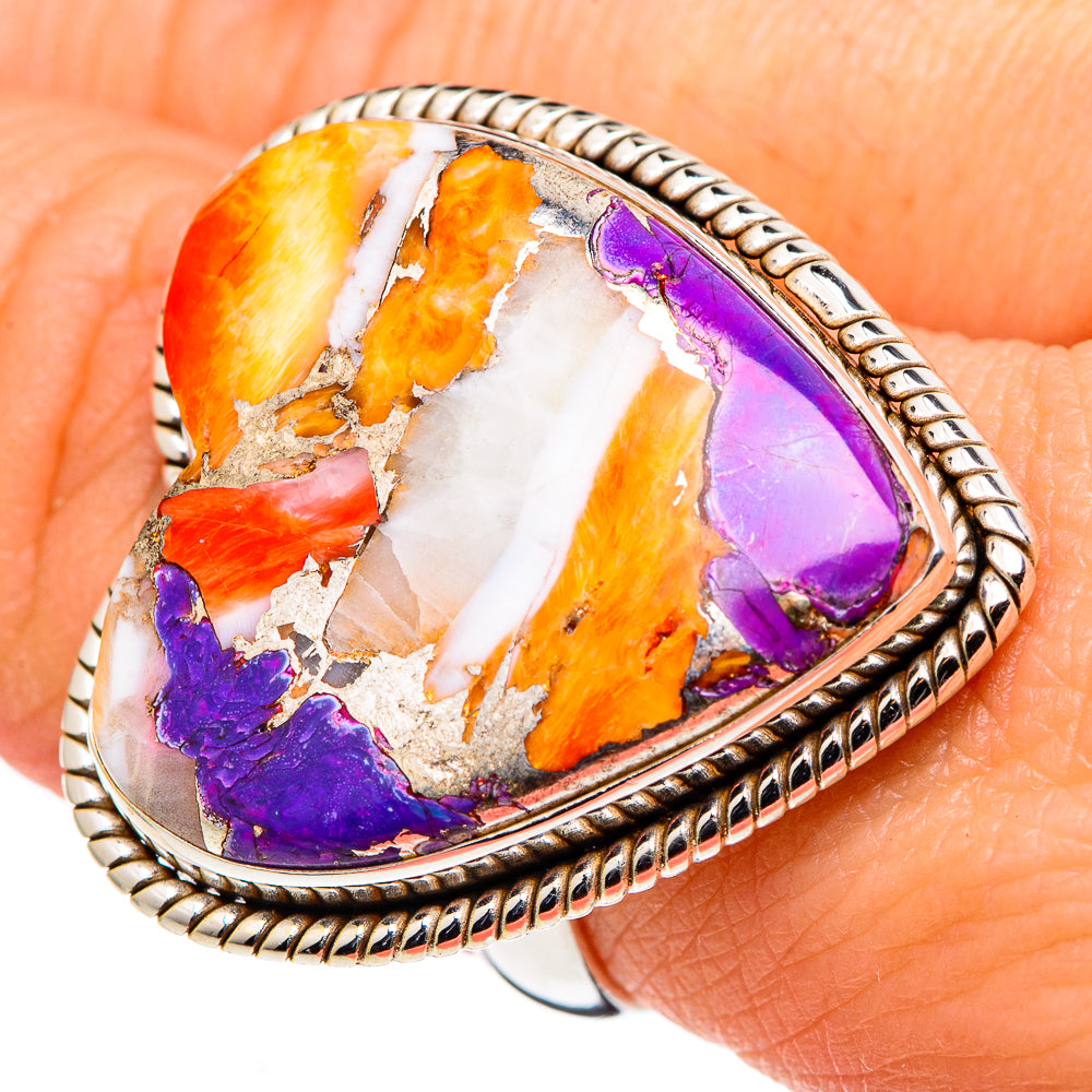 Spiny Oyster Turquoise Rings handcrafted by Ana Silver Co - RING96961