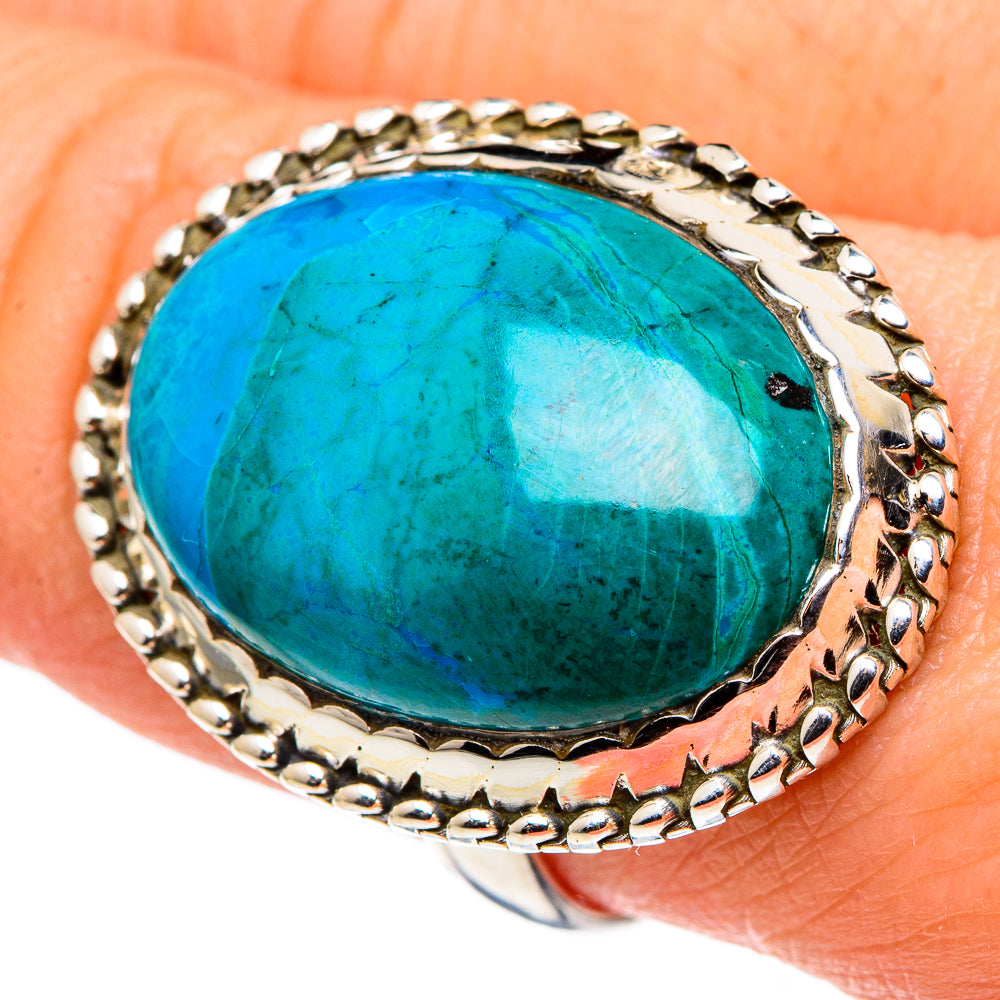 Chrysocolla Rings handcrafted by Ana Silver Co - RING96965