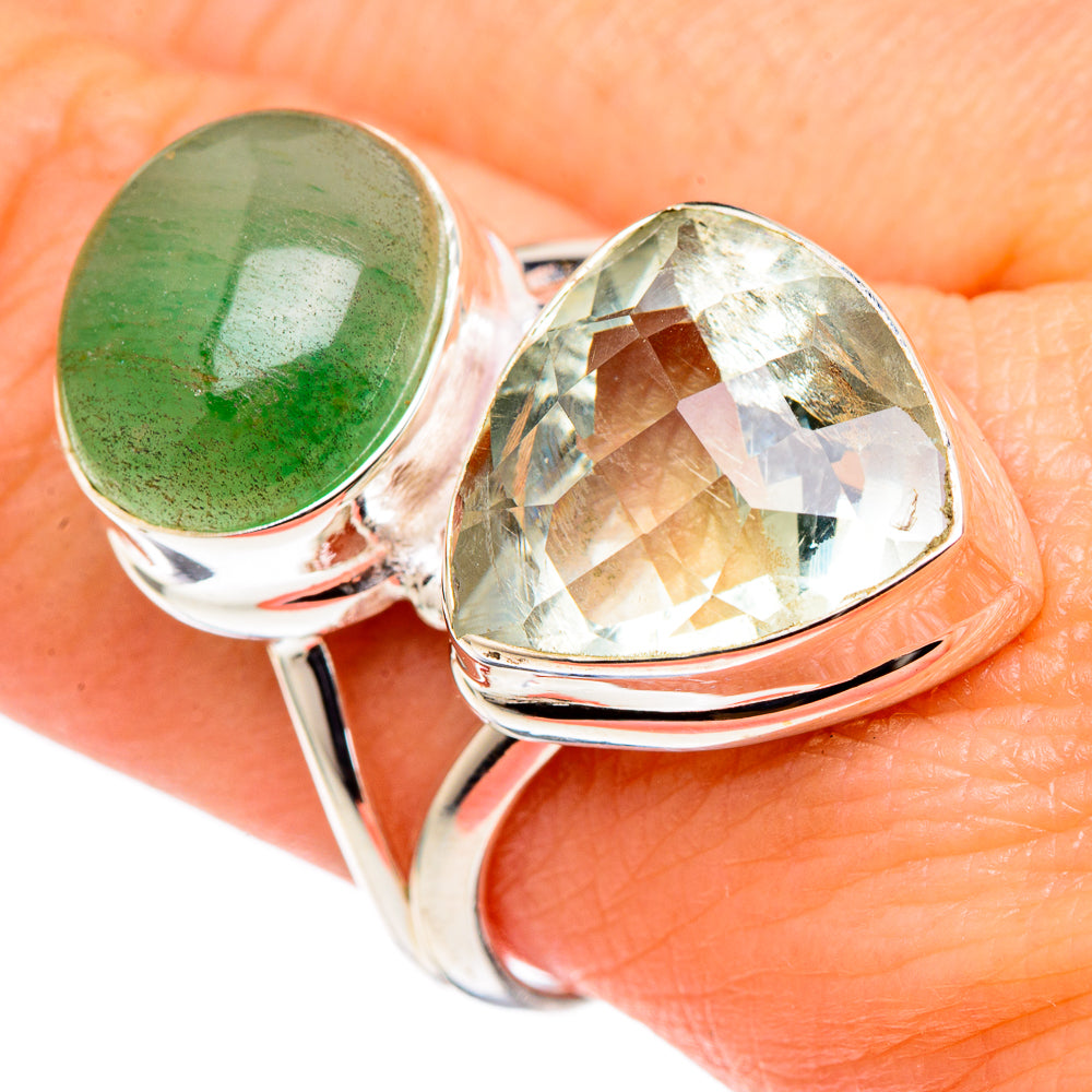 Green Amethyst Rings handcrafted by Ana Silver Co - RING96974
