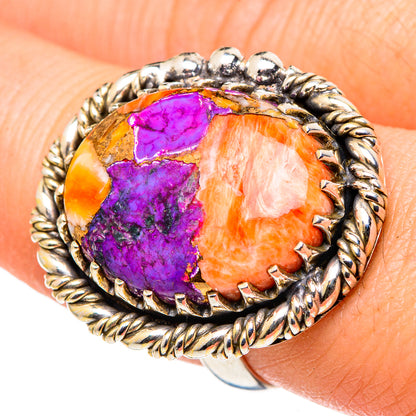Spiny Oyster Turquoise Rings handcrafted by Ana Silver Co - RING96991
