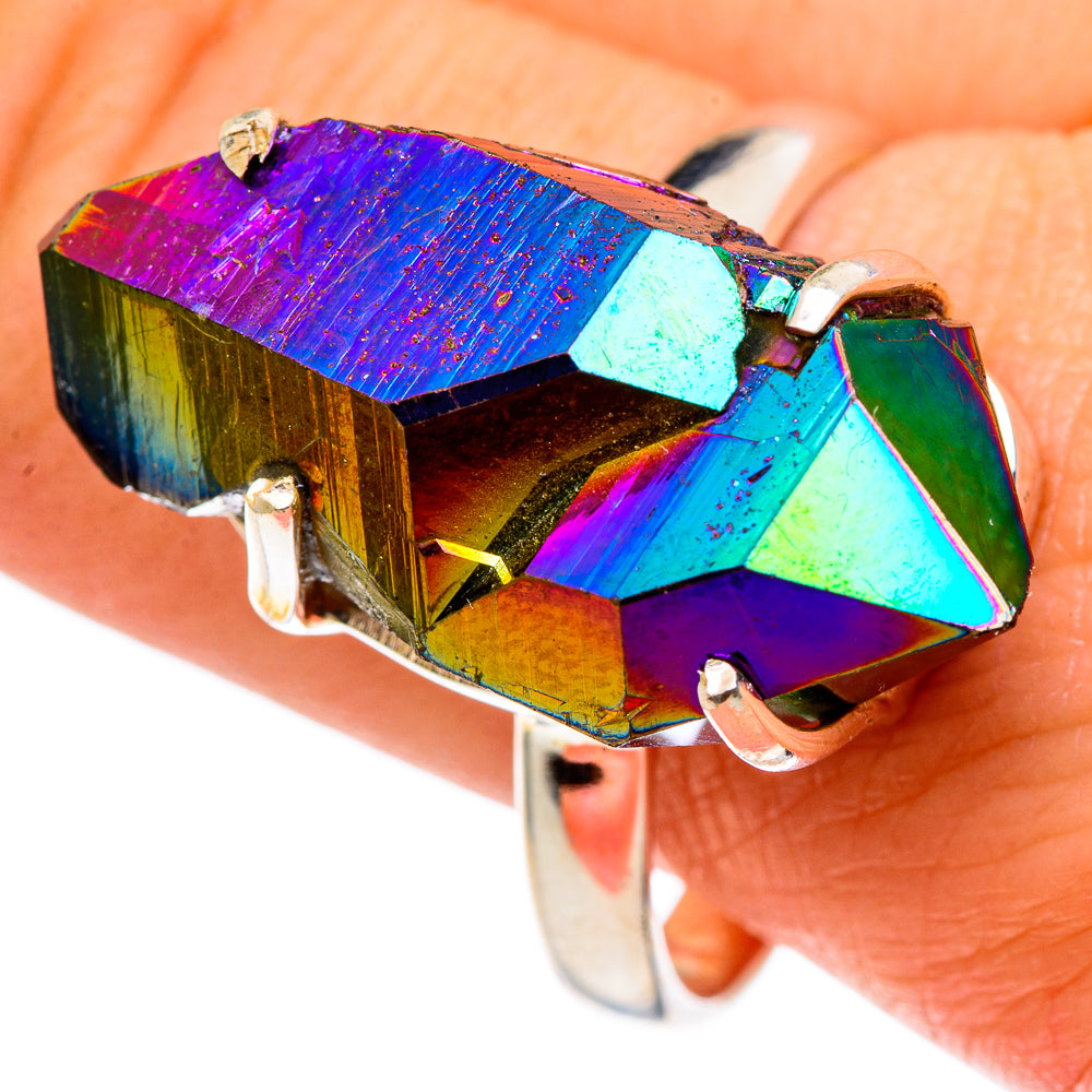 Titanium Sunshine Druzy Rings handcrafted by Ana Silver Co - RING96995