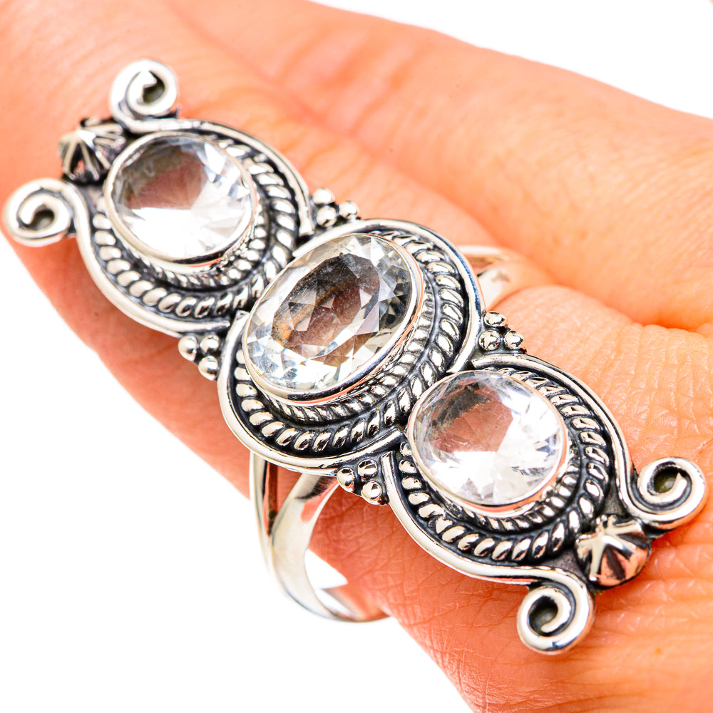 Green Amethyst Rings handcrafted by Ana Silver Co - RING97003