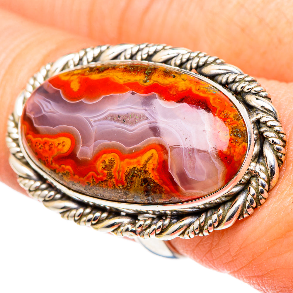 Moroccan Agate Rings handcrafted by Ana Silver Co - RING97005