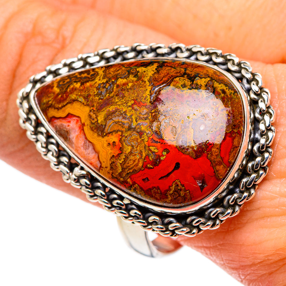 Moroccan Agate Rings handcrafted by Ana Silver Co - RING97007
