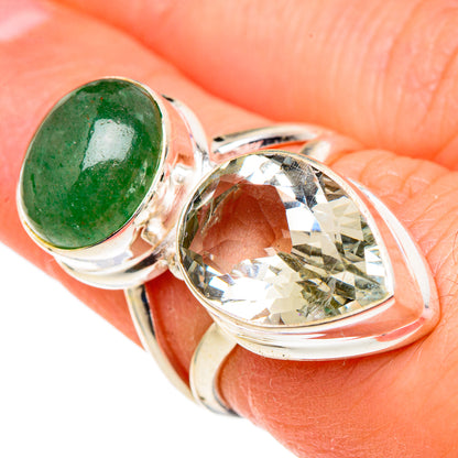 Green Amethyst Rings handcrafted by Ana Silver Co - RING97026