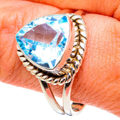 Blue Topaz Rings handcrafted by Ana Silver Co - RING97157
