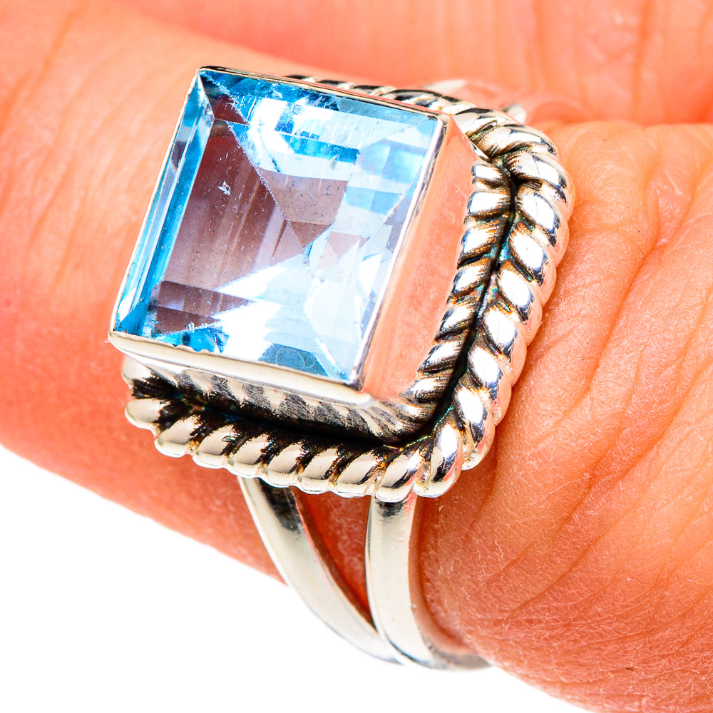 Blue Topaz Rings handcrafted by Ana Silver Co - RING97160