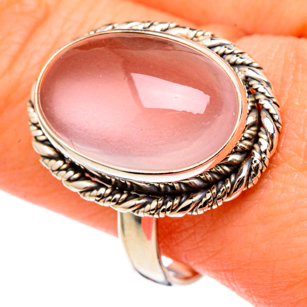 Rose Quartz Rings handcrafted by Ana Silver Co - RING97170