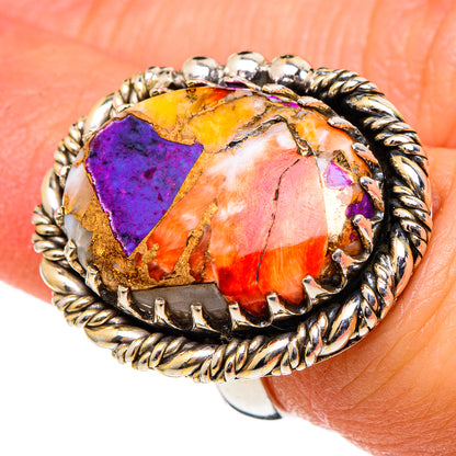 Spiny Oyster Turquoise Rings handcrafted by Ana Silver Co - RING97181