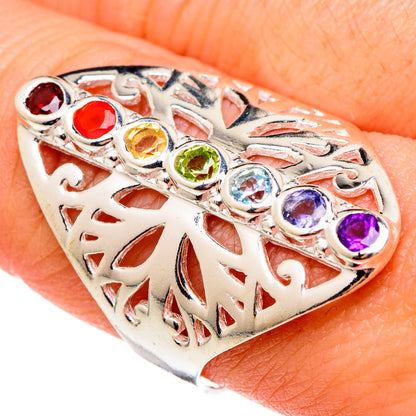 Multi-stone Chakra Rings handcrafted by Ana Silver Co - RING97182