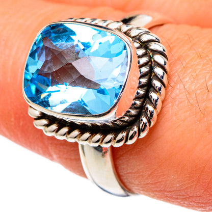 Blue Topaz Rings handcrafted by Ana Silver Co - RING97190