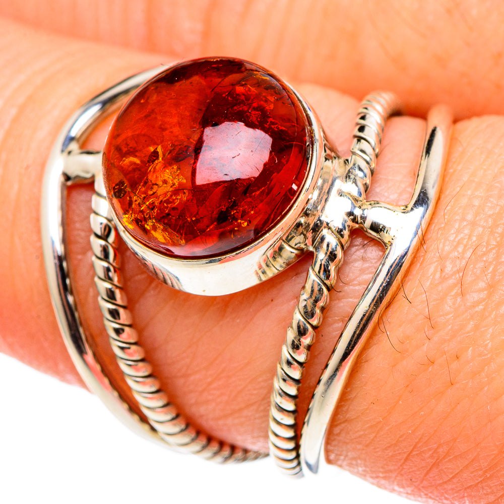 Baltic Amber Rings handcrafted by Ana Silver Co - RING97198