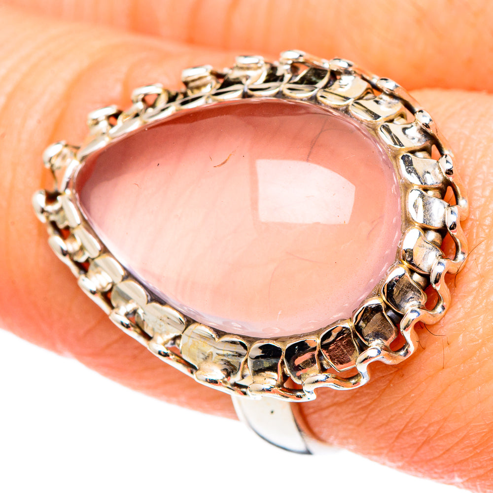 Rose Quartz Rings handcrafted by Ana Silver Co - RING97200