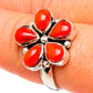 Mediterranean Red Coral Rings handcrafted by Ana Silver Co - RING97203