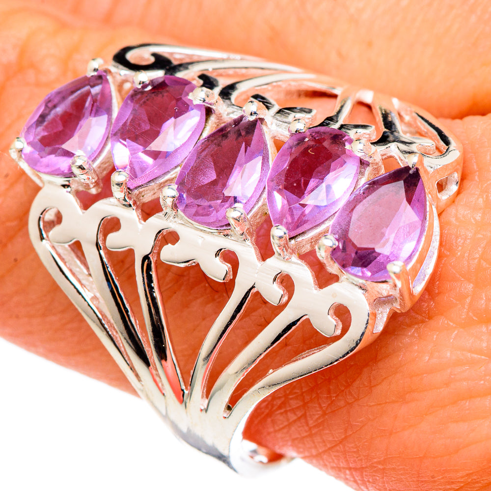 Color Change Alexandrite (lab.) Rings handcrafted by Ana Silver Co - RING97206
