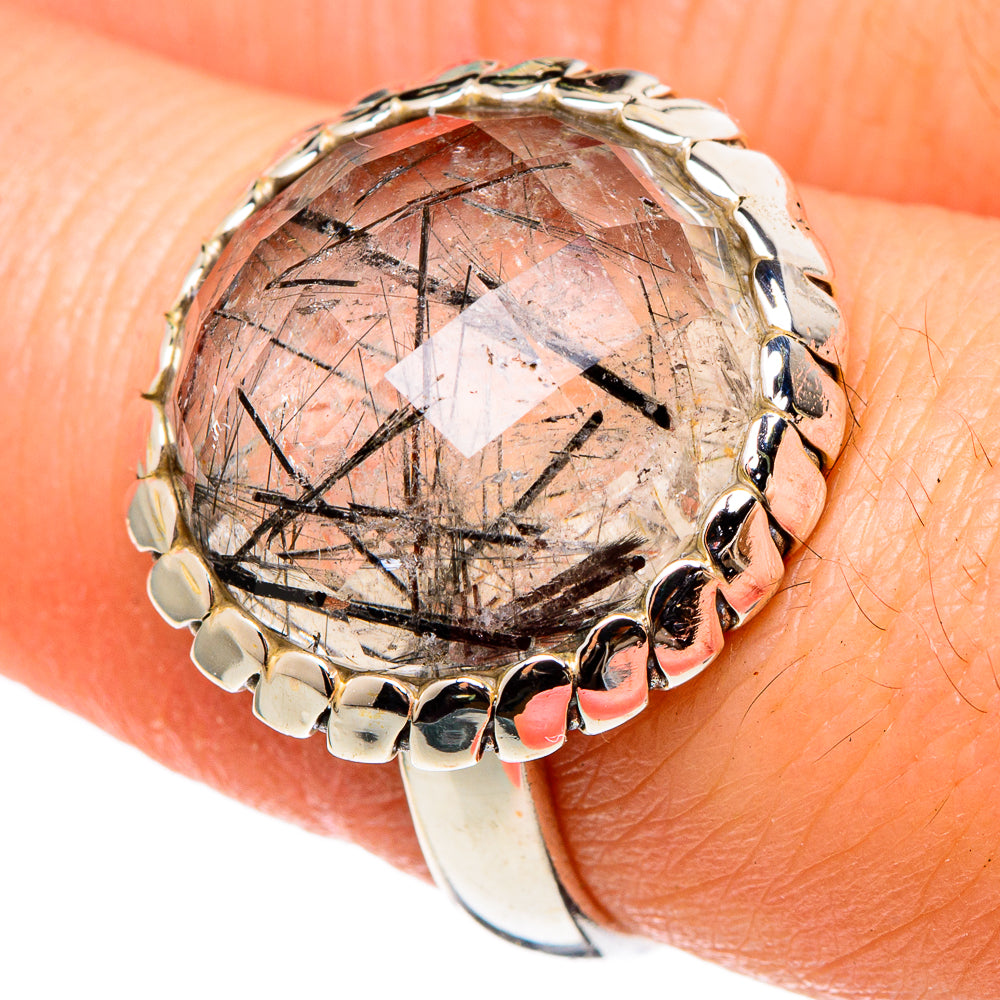 Tourmalinated Quartz Rings handcrafted by Ana Silver Co - RING97208