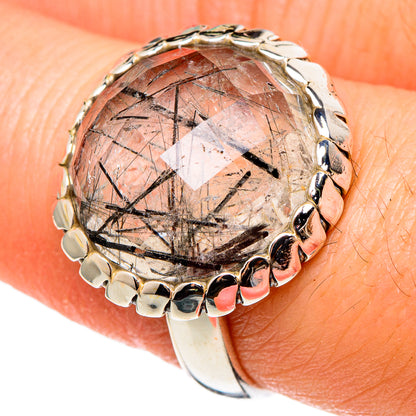 Tourmalinated Quartz Rings handcrafted by Ana Silver Co - RING97208