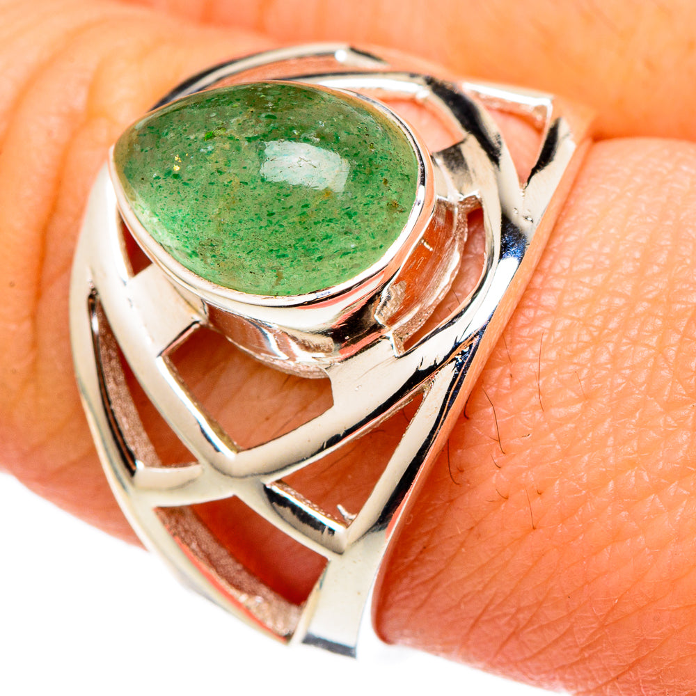 Green Aventurine Rings handcrafted by Ana Silver Co - RING97224