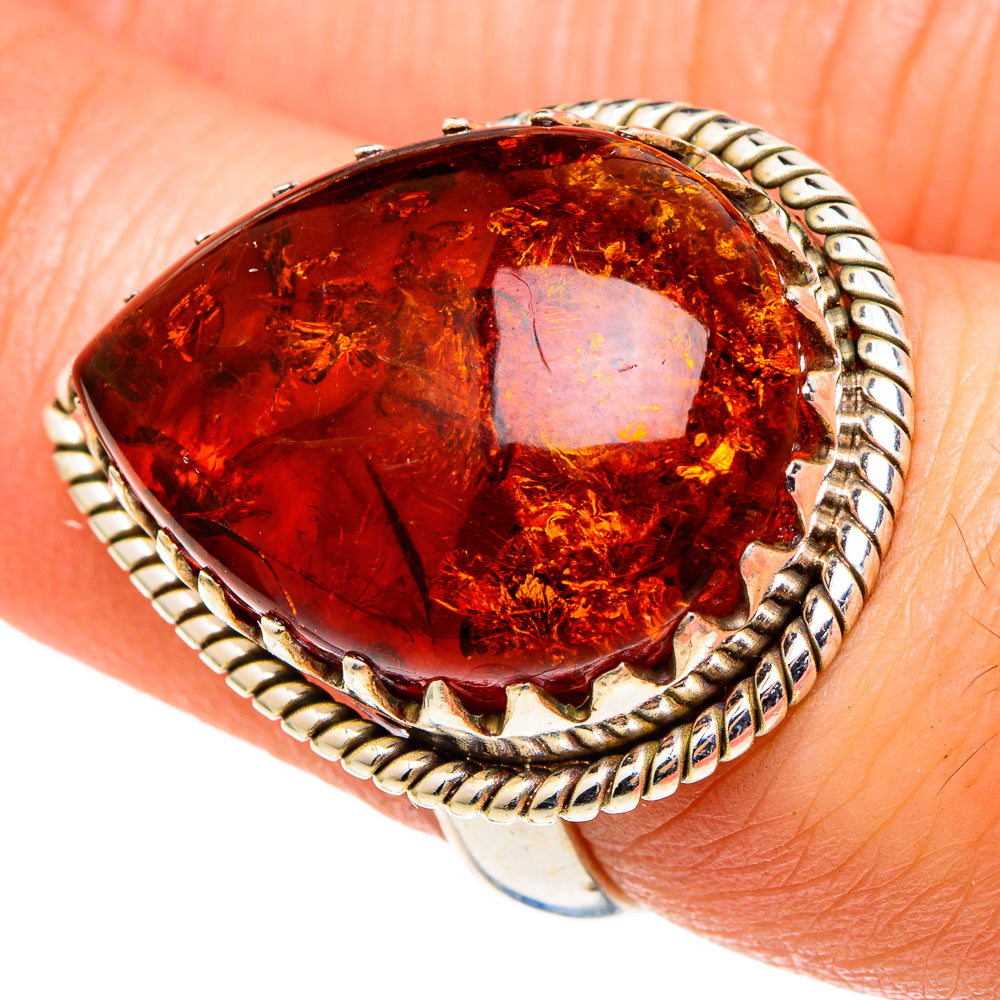 Baltic Amber Rings handcrafted by Ana Silver Co - RING97231