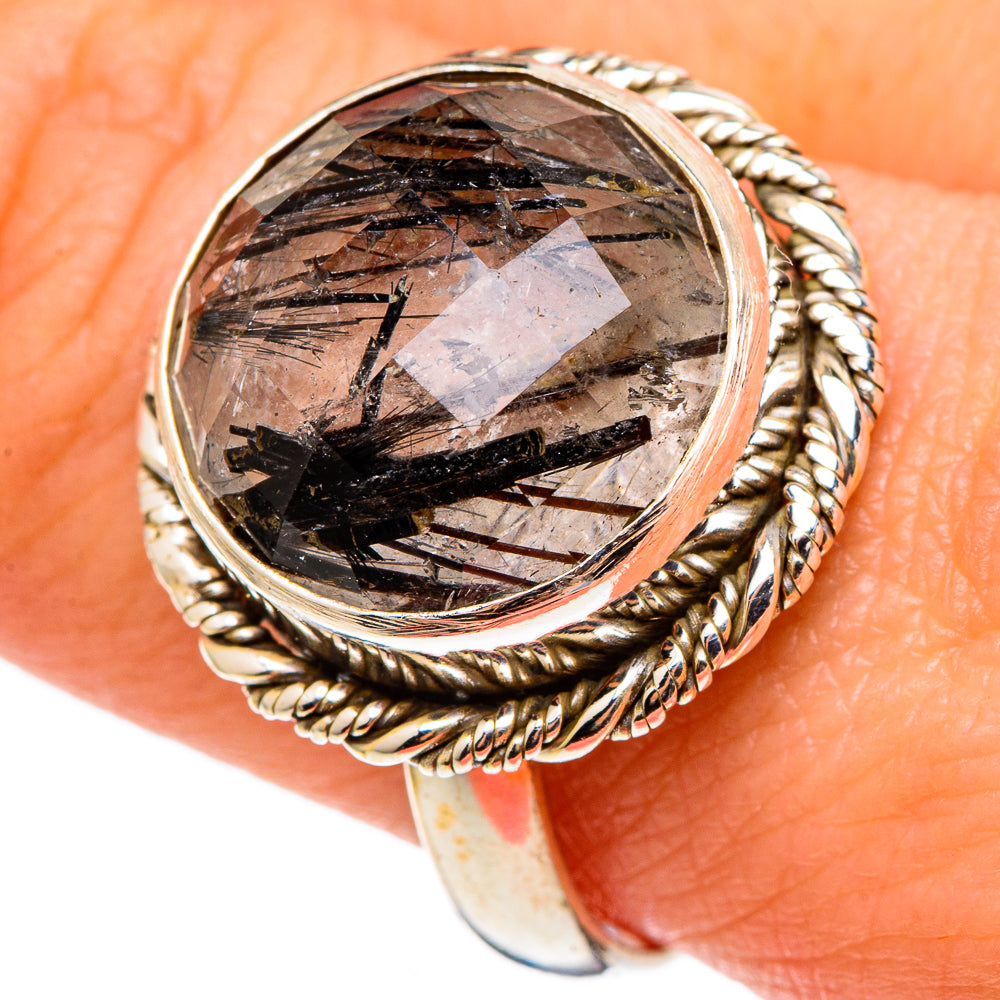 Tourmalinated Quartz Rings handcrafted by Ana Silver Co - RING97240