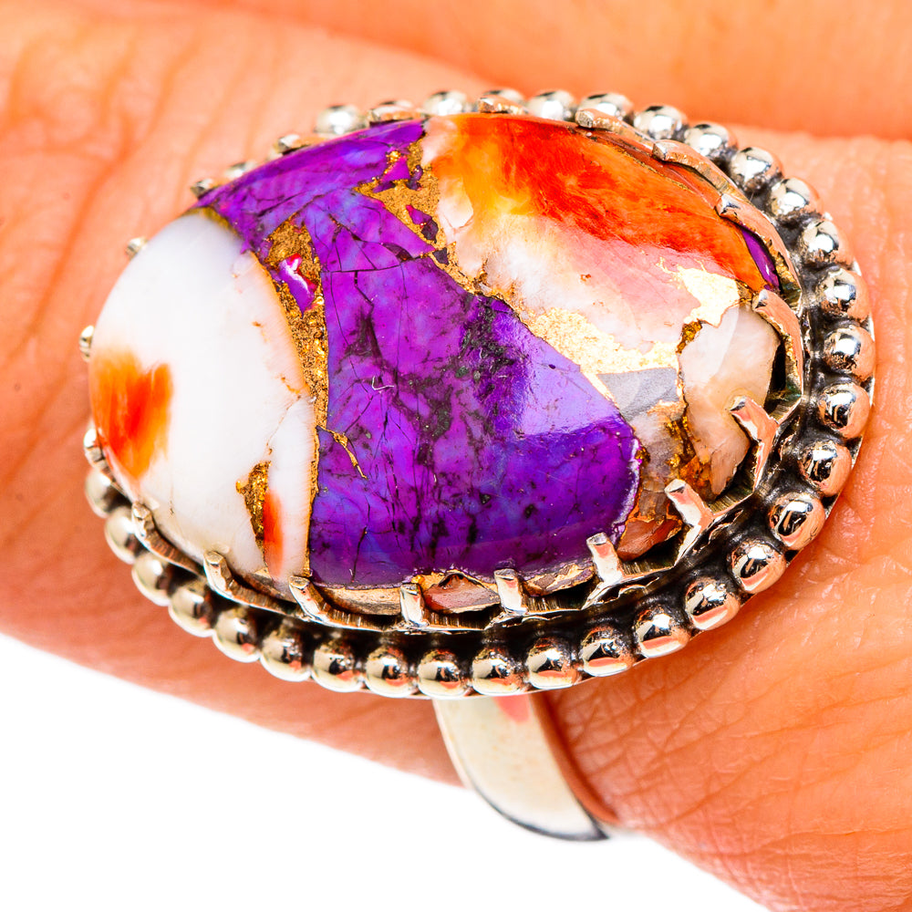 Spiny Oyster Turquoise Rings handcrafted by Ana Silver Co - RING97244