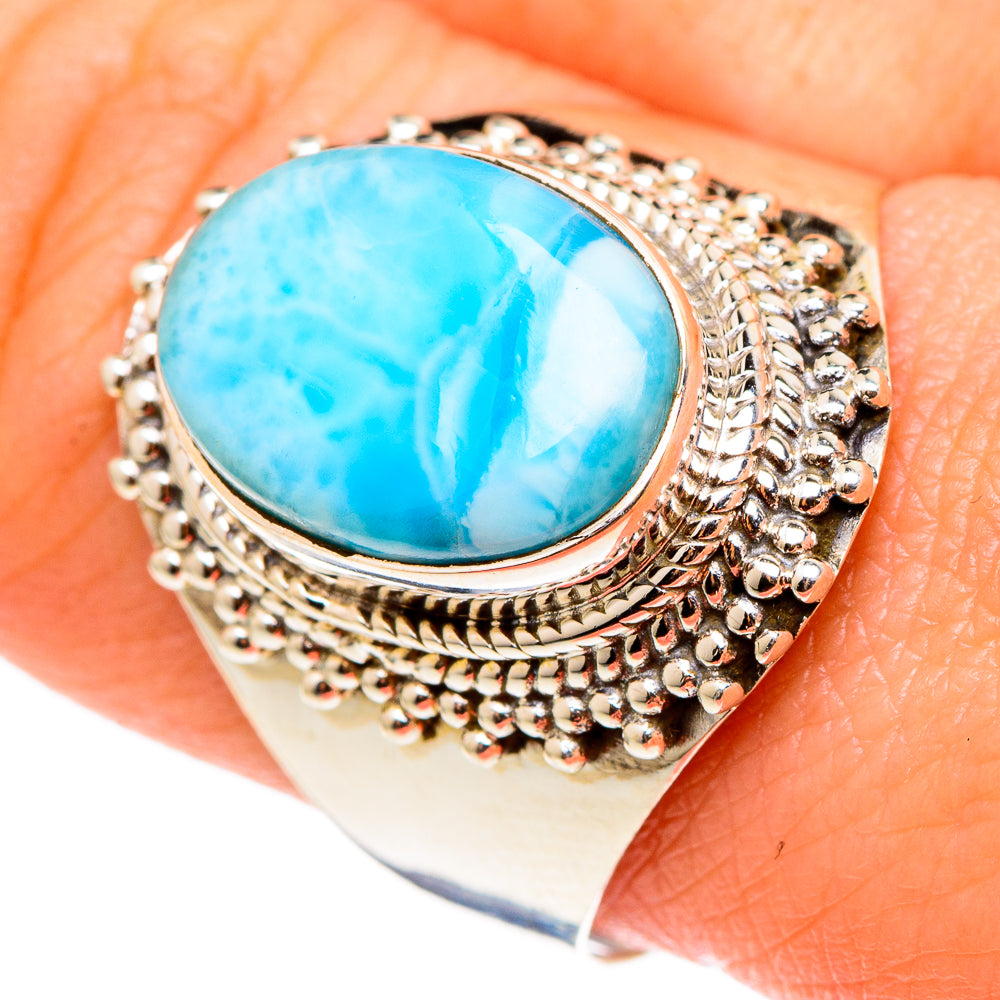 Larimar Rings handcrafted by Ana Silver Co - RING97253