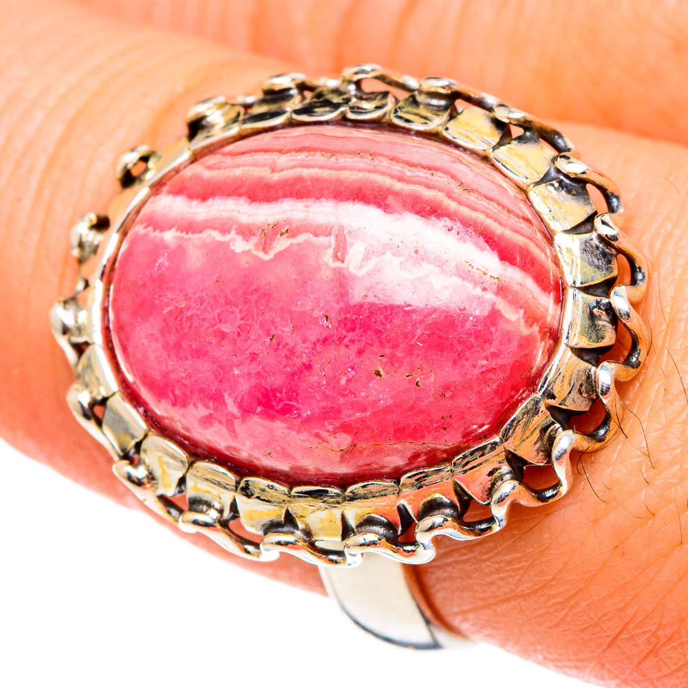 Rhodochrosite Rings handcrafted by Ana Silver Co - RING97261