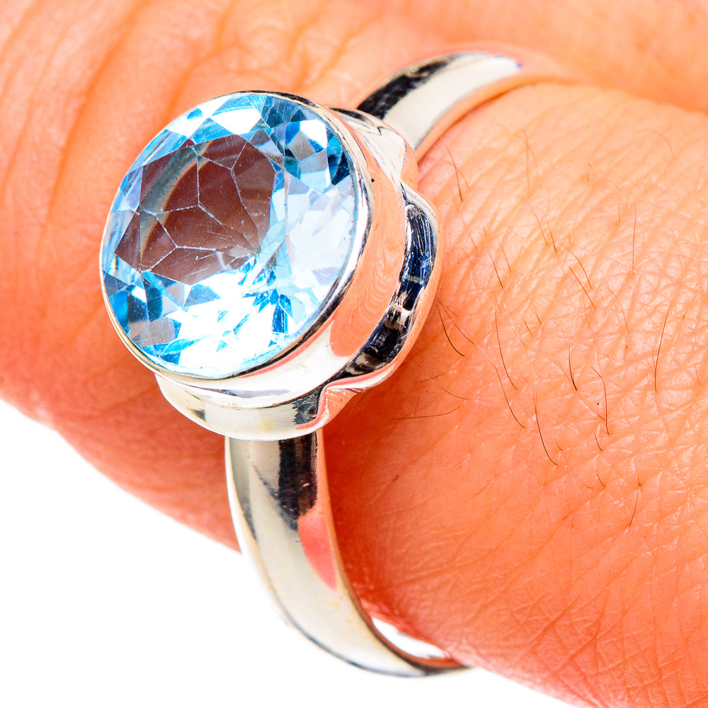 Blue Topaz Rings handcrafted by Ana Silver Co - RING97283