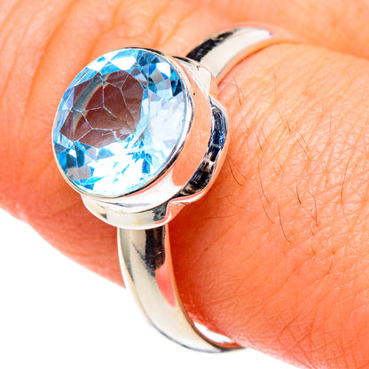 Blue Topaz Rings handcrafted by Ana Silver Co - RING97283