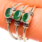 Zambian Emerald Rings handcrafted by Ana Silver Co - RING97285