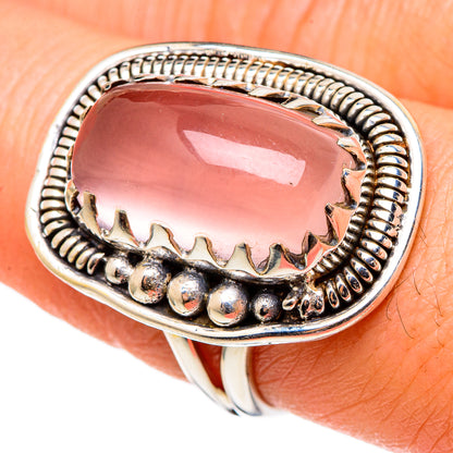 Rose Quartz Rings handcrafted by Ana Silver Co - RING97292