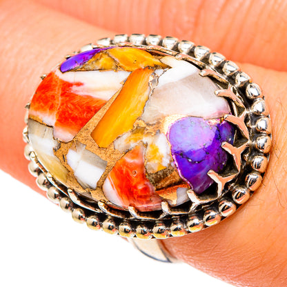 Spiny Oyster Turquoise Rings handcrafted by Ana Silver Co - RING97304