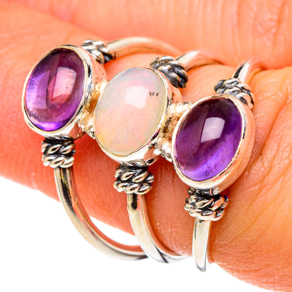 Ethiopian Opal Rings handcrafted by Ana Silver Co - RING97306