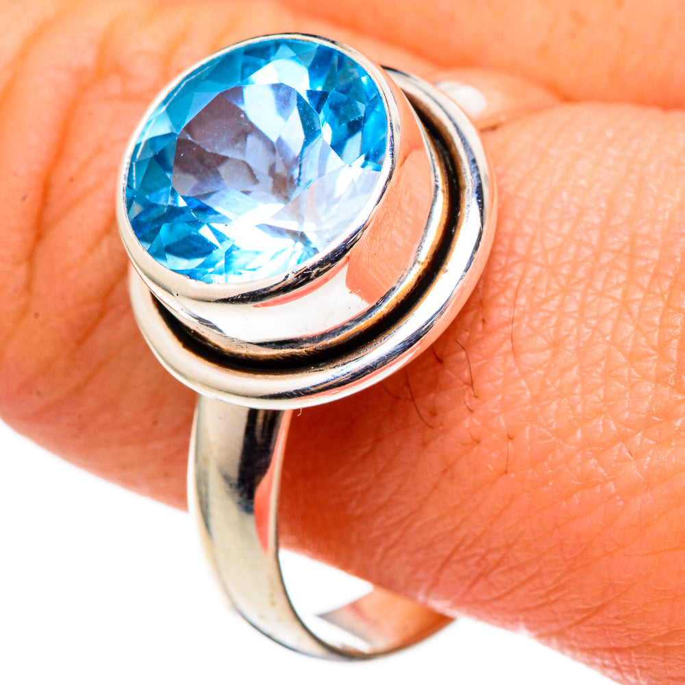 Blue Topaz Rings handcrafted by Ana Silver Co - RING97310