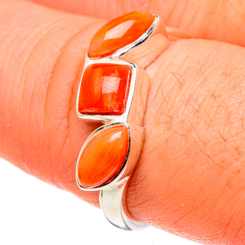 Mediterranean Red Coral Rings handcrafted by Ana Silver Co - RING97319