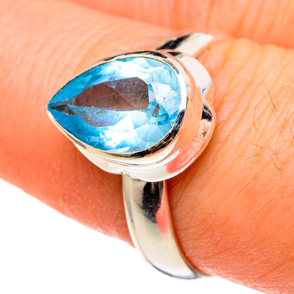 Blue Topaz Rings handcrafted by Ana Silver Co - RING97338