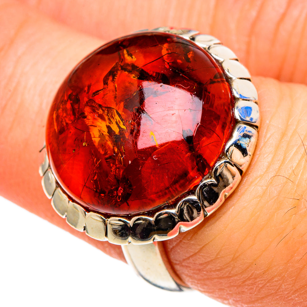 Baltic Amber Rings handcrafted by Ana Silver Co - RING97353