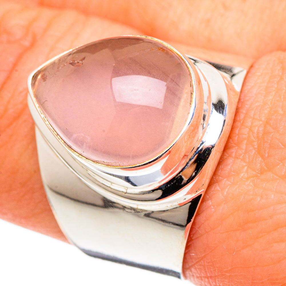 Rose Quartz Rings handcrafted by Ana Silver Co - RING97270