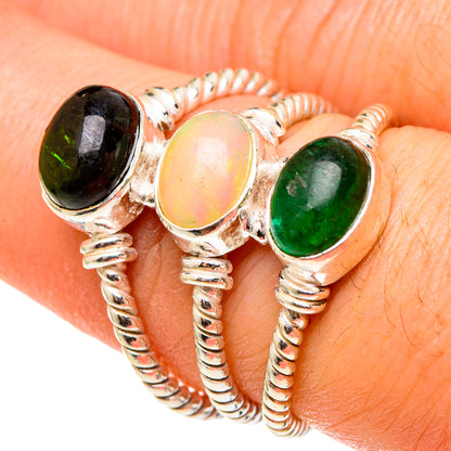 Ethiopian Opal Rings handcrafted by Ana Silver Co - RING97284