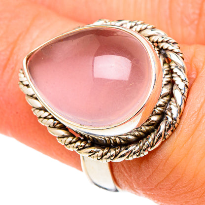 Rose Quartz Rings handcrafted by Ana Silver Co - RING97298