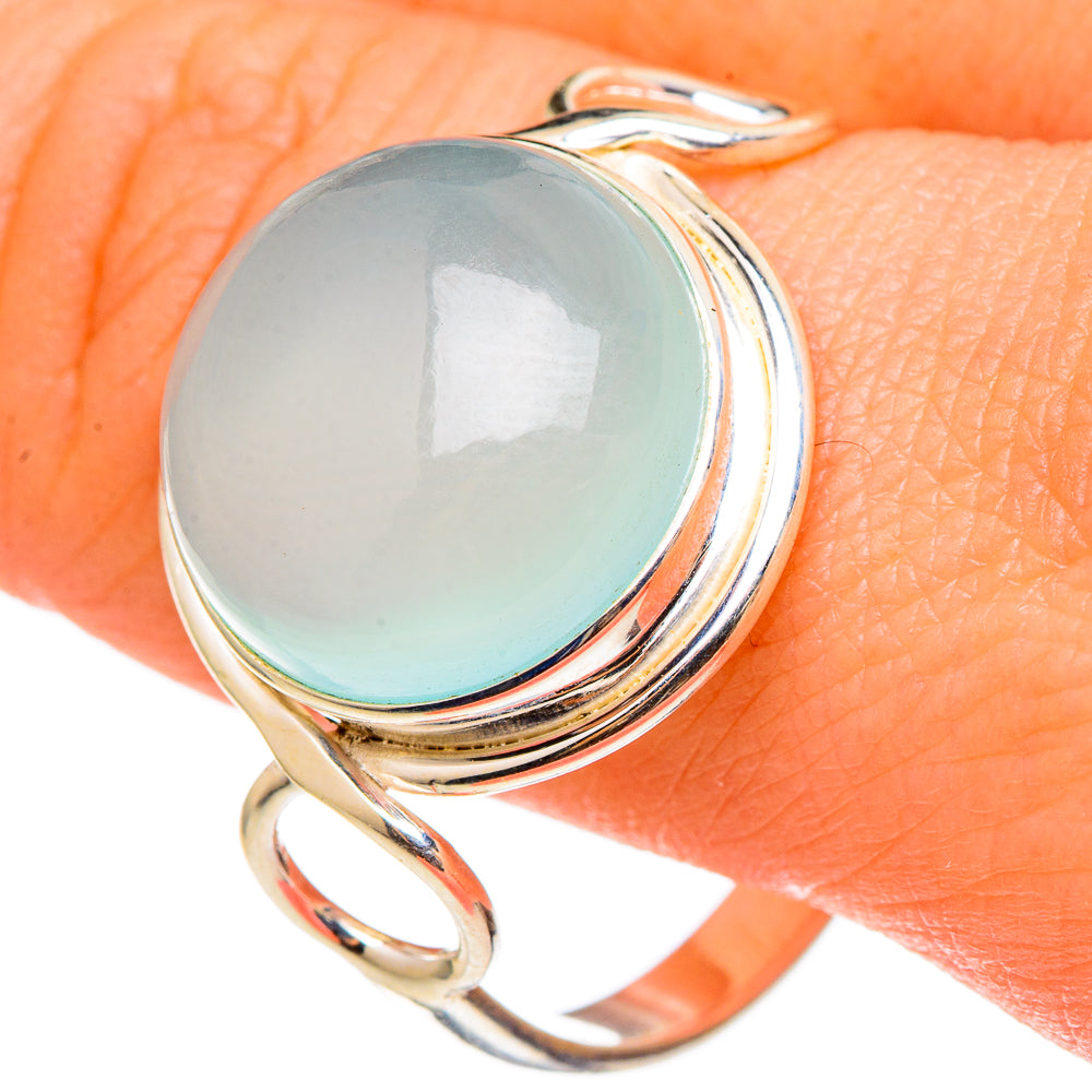 Aqua Chalcedony Rings handcrafted by Ana Silver Co - RING97312