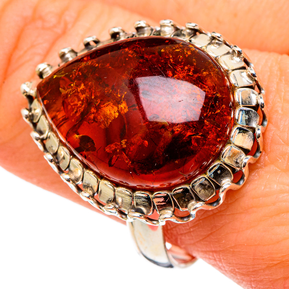 Baltic Amber Rings handcrafted by Ana Silver Co - RING97323
