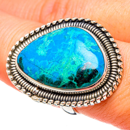 Chrysocolla Rings handcrafted by Ana Silver Co - RING97328