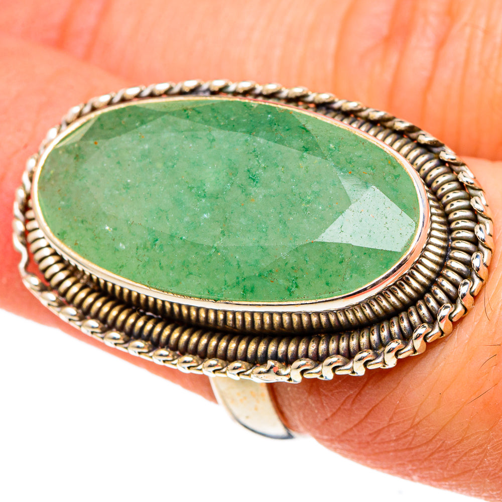 Green Aventurine Rings handcrafted by Ana Silver Co - RING97334