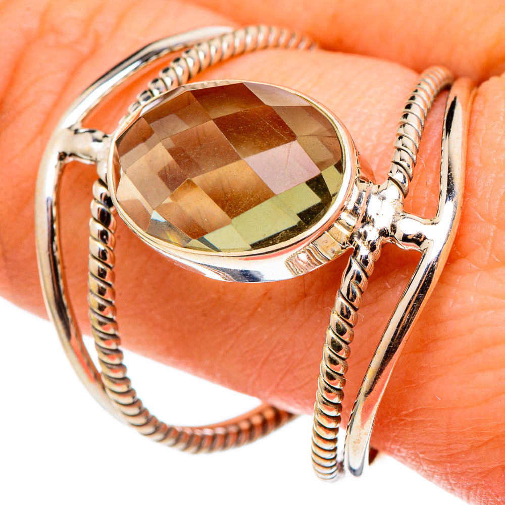 Green Amethyst Rings handcrafted by Ana Silver Co - RING97341